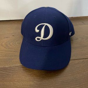 MLB 47 Los Angeles Dodgers Blue Baseball Hat Velcro Back Embroidered Logo